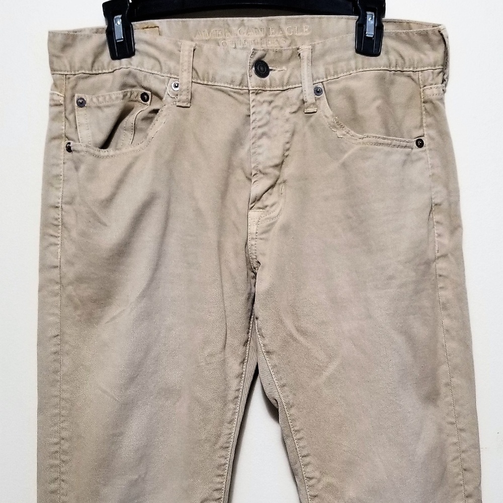 AE Slim Straight Core Flex Khaki Jean 31x30